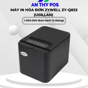 Máy in nhiệt, in hóa đơn khổ giấy 80mm Zywell Zy-Q822 (USB,LAN) new 100% full box bảo hành 12 tháng