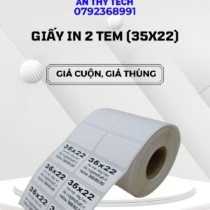 Giấy in tem 72x22 - 2 tem 35x22 (Decal Nhiệt Đà Lạt )